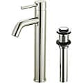 Fontaine Brushed Nickel Vessel Faucet with Drain