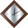 Oak Diamond Mirror Clock