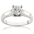 14k White Gold 3/4ct TDW Diamond Solitaire Ring (H-I, I1)