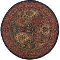 Hand-tufted Baktarri Navy/Multi Round Wool Rug (6' x 6')