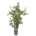 Silk Bamboo Tabletop Tree with Ceramic Vase