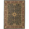 Hand-tufted Regal Black/Burgundy Wool Rug (8' x 11')
