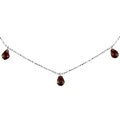 14-kt. White Gold & Garnet Necklace