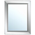 Grooved Silver Framed Wall Mirror