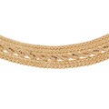 14k Yellow Gold Hollow Framed Rope Necklace