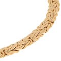 14k Yellow Gold Hollow Flat 8-inch Byzantine Bracelet