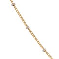 14k Two-tone Gold 24-inch Bead Link Necklace