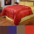 Embroidered Faux Silk Down Alternative Blanket