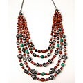 Tibetan Coral and Turquoise Necklace (India)