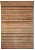Hand-knotted Tibetan Stripes Wool Rug (4' x 6')