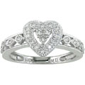 14-kt. White Gold 1/6-ct Diamond Heart Ring