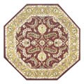 Hand-tufted Kashan Red/ Gold Wool Rug (6' Octagon)