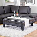 Narcy By-Cast Leather Brown Cocktail Ottoman