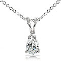 14k White Gold 2/5ct Diamond Pendant (H-I, I1)