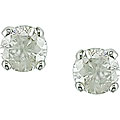 14k  Gold 1/4ct TDW  Round Diamond Solitaire Screw Back Earrings (I-J-K/ I2-I3)