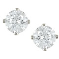 14k Gold 1/4ct TDW Round Diamond Solitaire Screw Back Earrings (I-J-K/ I2-I3)