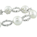 14k Gold 7/8ct Diamond Freshwater Pearl Bracelet