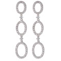 Sterling Silver CZ Eternity Earrings