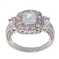 Sterling Silver CZ Engagement Ring