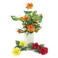 Forever Silk Hibicus Plant with Songetsu Vase