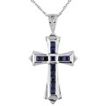 14k White Gold Sapphire Pendant