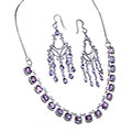 Minura Amethyst Necklace and Earring Set (India)