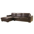 Dana Brown Leather Sectional Sofa