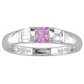 14k Gold 1/5ct TDW Diamond and Sapphire Ring (H-I-J, I1-I2)