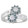 14k White Gold 1ct TDW Diamond Flower Ring (G-H, SI2-SI3)
