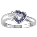 14-kt. White Gold Diamond and Sapphire Ring