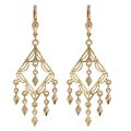 14k Gold Diamond-cut Chandelier Earrings