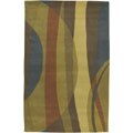 Hand-tufted Metro Green Wool Runner (2'6 x 8') with Free Rug Pad