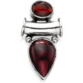 Sterling Silver Garnet Slide Pendant (India)