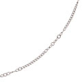 14k White Gold 18-inch Alternate Curb Necklace (1 mm)