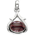 Sterling Silver and Garnet Pendant (India)