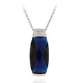 Sterling Silver Blue and White CZ Pendant