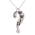 Sterling Silver WWJD Question Mark Pendant