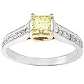 14k Two-tone Gold 5/8ct TDW Diamond Engagement Ring