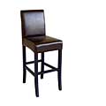 Juliano Espresso Brown Leather Barstool
