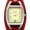 Fossil Women's Quartz Red Leather Watch