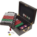 Holdem's Best 500-piece Poker Chip Set with Mahogany Case