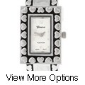 Geneva Platinum Women's Silverplated Bangle Heart Lined Watch
