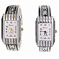 Geneva Platinum Rectangle Women's Face Watch