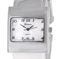 Geneva Platinum Polished Silvertone Bangle Watch