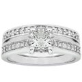 14k White Gold 4/5ct Diamond Wedding Ring Set