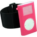 Silicon Pink Armband Skin Case for iPod Mini