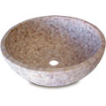 Small Marble Cubes Vessel Sink with Free Drain