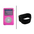 Silicone Pink Armband Skin Case for iPod Video