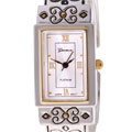 Geneva Platinum Rectangle Face Bangle Watch
