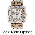 Geneva Platinum Women's Square Face Bangle Watch